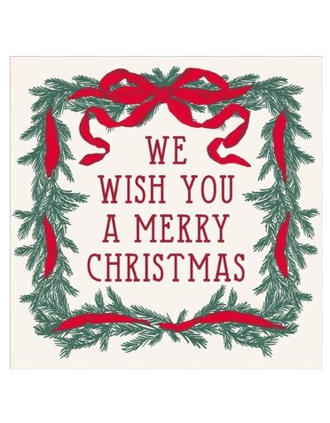 Holiday Cocktail Napkins, We Wish You, 20 ct.