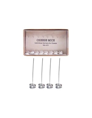 Vintage Cheese Picks with Mouse, Boxed Set of 8