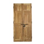Wooden Door, Bleached, Set of Two, Approx. 37 X 78 in.