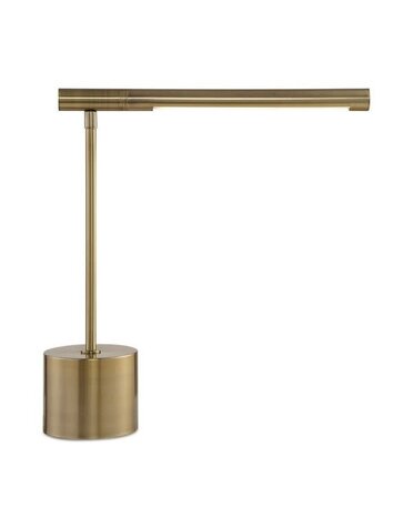 Contemporary Desk Lamp, Antique Brass, 15 in., Lighting Available for Local Delivery or Pick Up