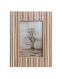 Resin Striped Photo Frame, Caramel, 4 X 6 in.