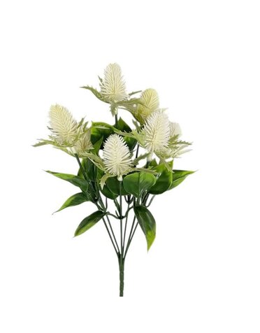 Thistle Centerpiece Accent, White, 12 in.