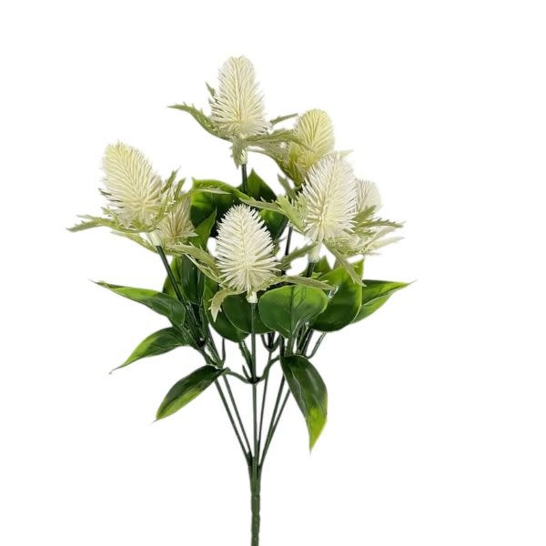 Thistle Centerpiece Accent, White, 12 in.