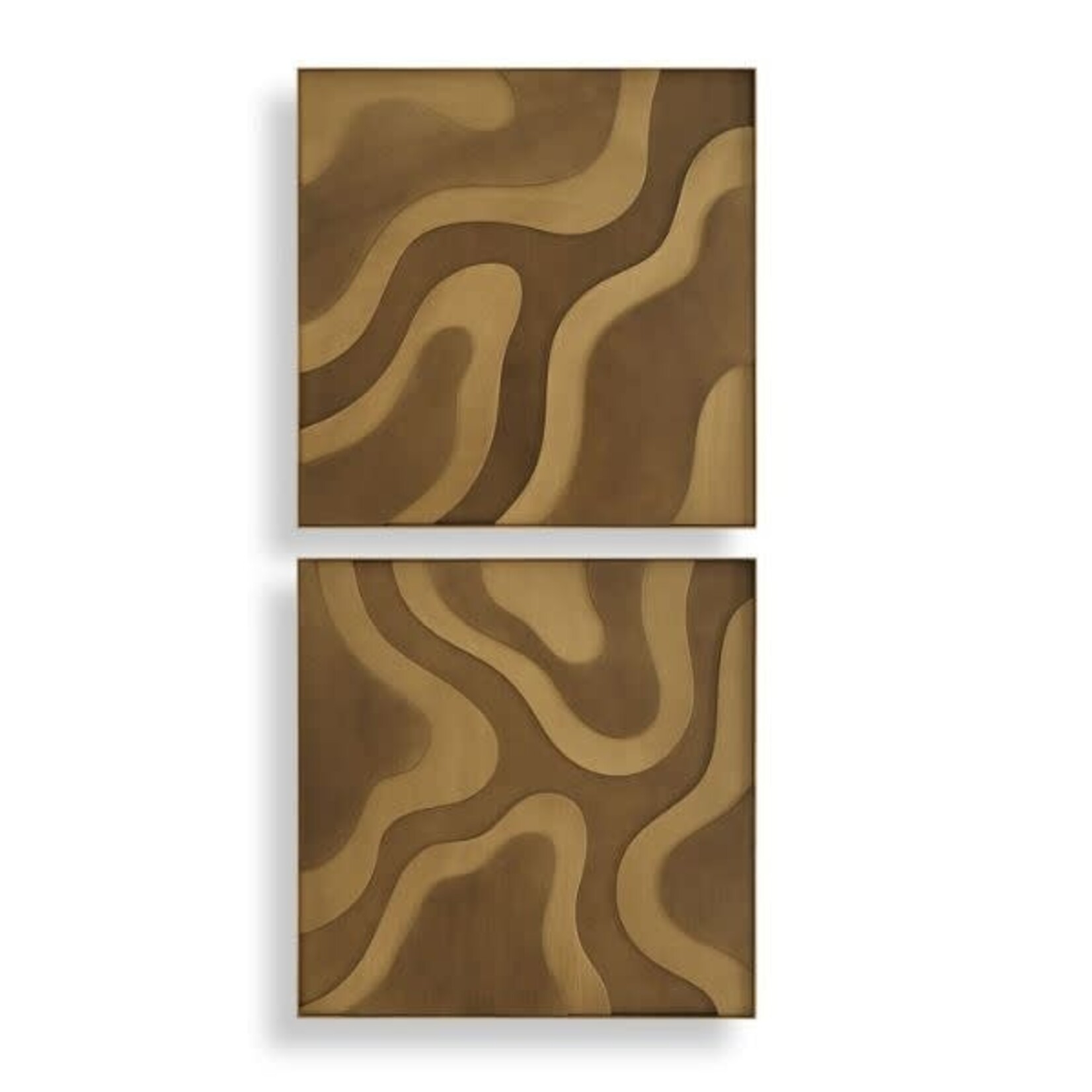 Golden Terrain Wood Wall Decor, 24 X 24, Artwork Available for Local Delivery or Pick Up