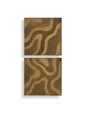 Golden Terrain Wood Wall Decor, 24 X 24, Artwork Available for Local Delivery or Pick Up