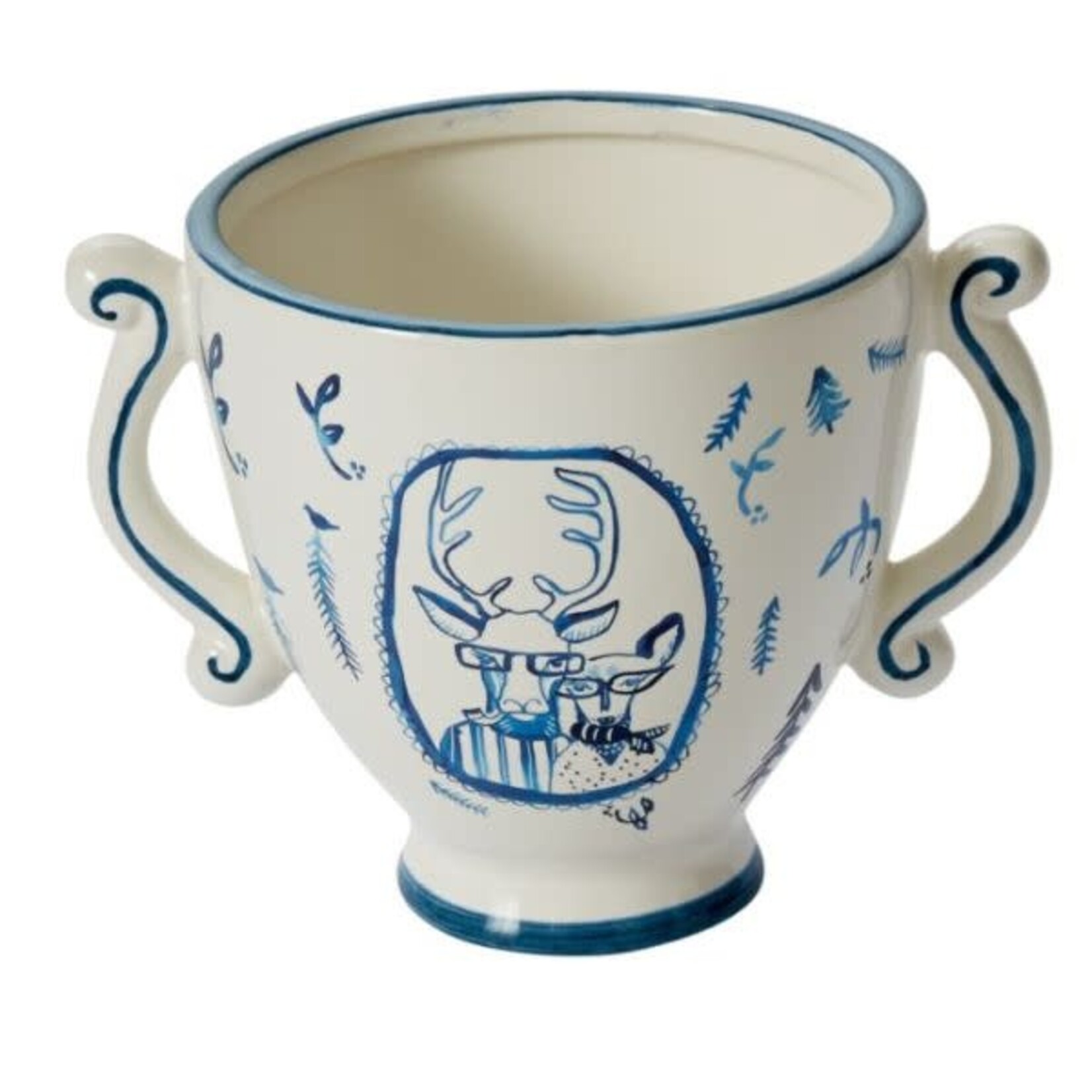 E&E Portrait Pot, Frankie and Margie, 7.75 X 6 X 6