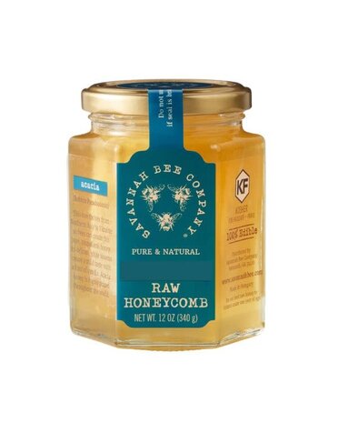 Savannah Bee Company Savannah Bee Co., Raw Honeycomb, Hex Jar, 12 oz.