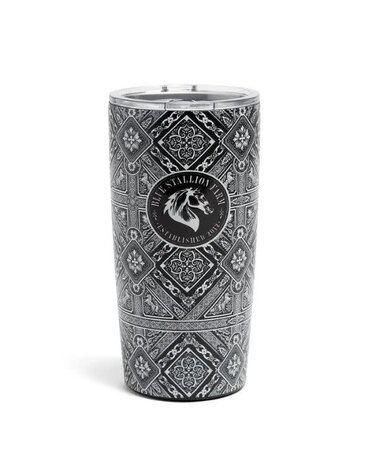 Blue Stallion Farm Mosaic Tumbler, Black, 20 oz