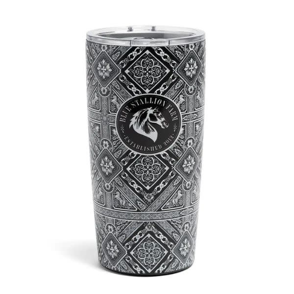 Blue Stallion Farm Mosaic Tumbler, Black, 20 oz