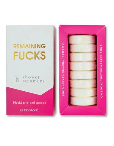 Chez Gagne Shower Steamers, Remaining F*cks, Blackberry Quince