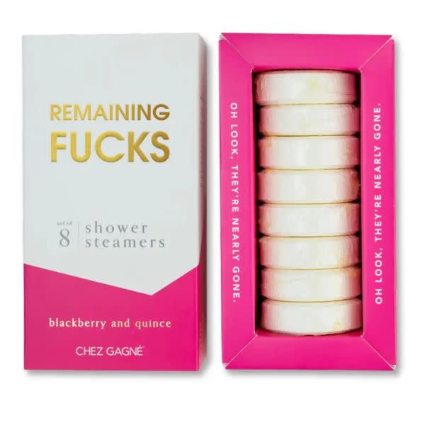 Chez Gagne Shower Steamers, Remaining F*cks, Blackberry Quince