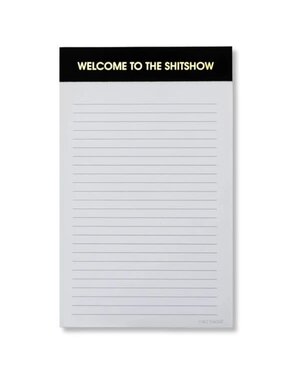 Chez Gagne Lined Notepad, Black, 5 X 8, Welcome to the Shitshow