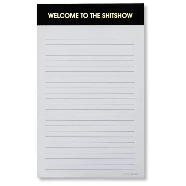 Chez Gagne Lined Notepad, Black, 5 X 8, Welcome to the Shitshow