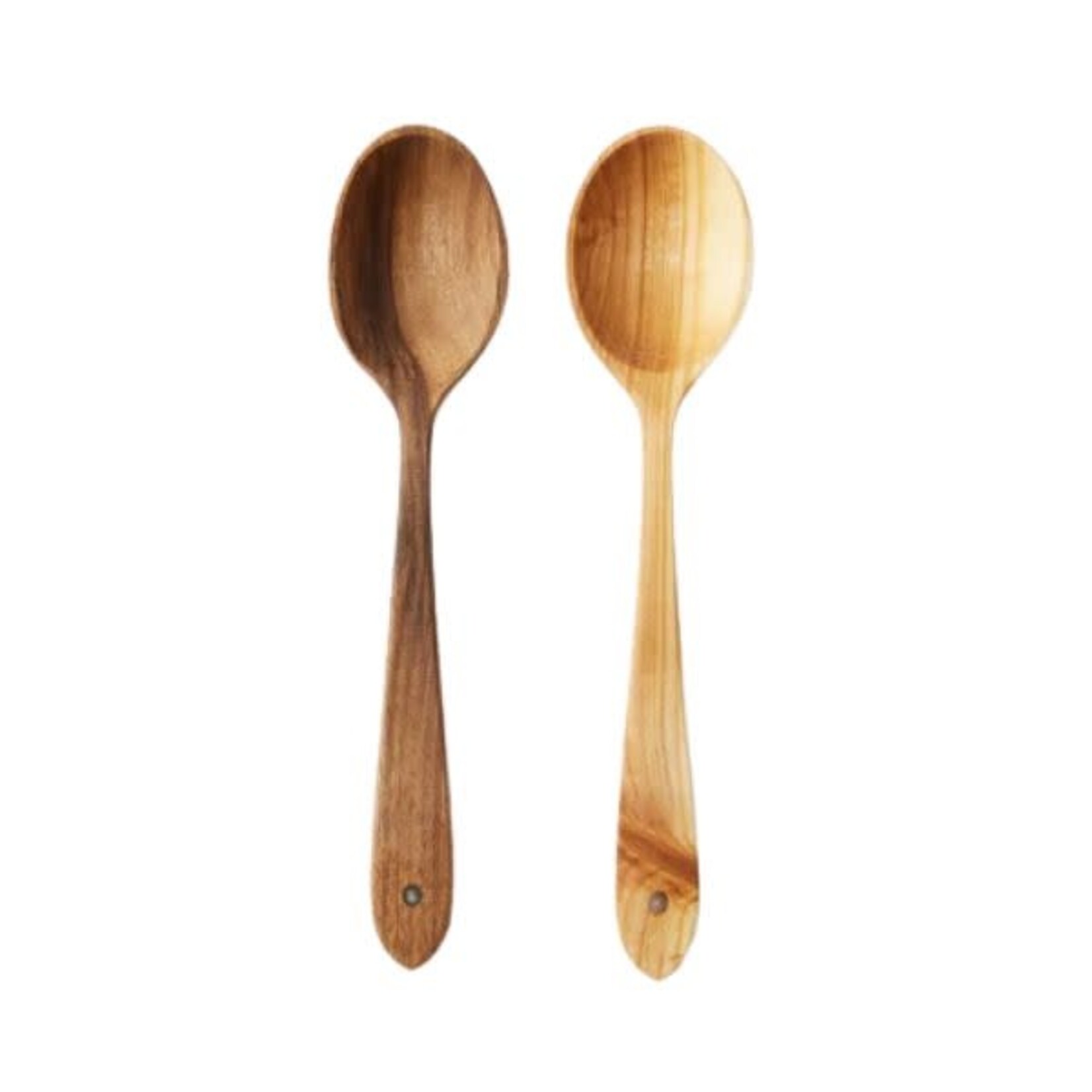 Euro Large Serving Spoon Set, Fruitwood, 11 in.