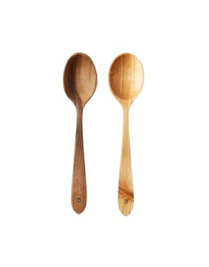 Euro Large Serving Spoon Set, Fruitwood, 11 in.