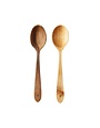 Euro Large Serving Spoon Set, Fruitwood, 11 in.