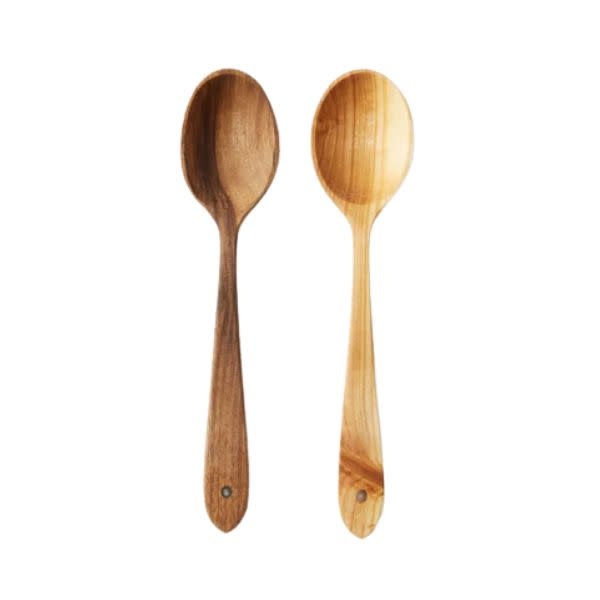 Euro Large Serving Spoon Set, Fruitwood, 11 in.