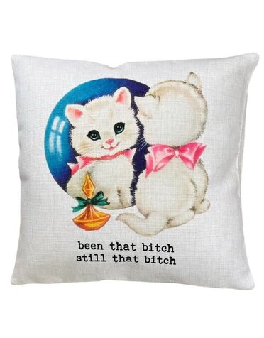 Funny Vintage Pillow, Been That Bitch