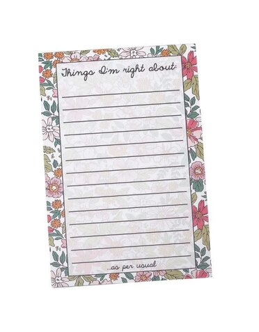 Funny Notepad, Things I'm Right About
