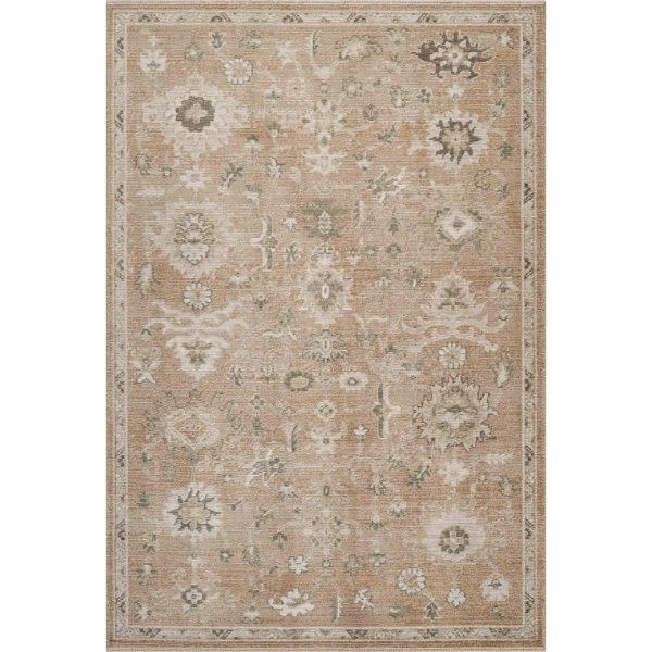 Abani Rugs Evelyn Traditional Vintage Rug, Terracotta Rust and Ivory, 6' x 9'5", Rugs Available for Local Delivery or Pick Up