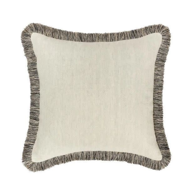 Nola Pillow, Natural and Black, 24 X 24 in.