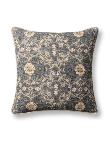 Ira Pillow, Blue Sea Multi-Color, 22 X 22 in.