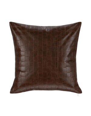 Seston Leather Pillow, Brown, 20 X 20 in.
