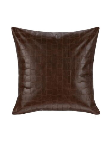 Seston Leather Pillow, Brown, 20 X 20 in.
