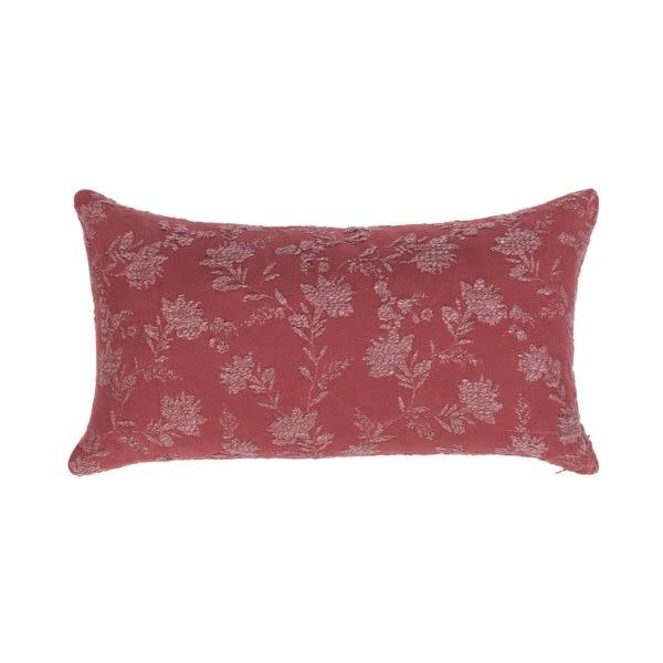 Rosecliff Pillow, Burgundy Red, 14 X 26 in.