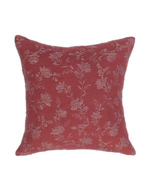 Rosecliff Pillow, Burgundy Red, 22 X 22 in.