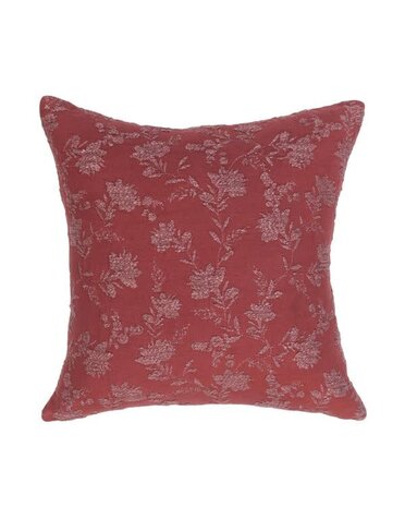 Rosecliff Pillow, Burgundy Red, 22 X 22 in.