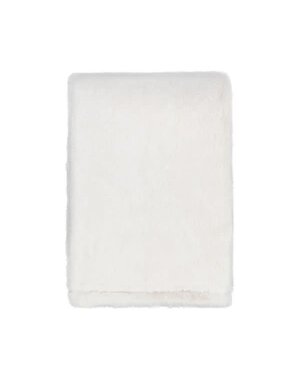 Taiga Faux Fur Throw, Ivory, 50 X 70 in.