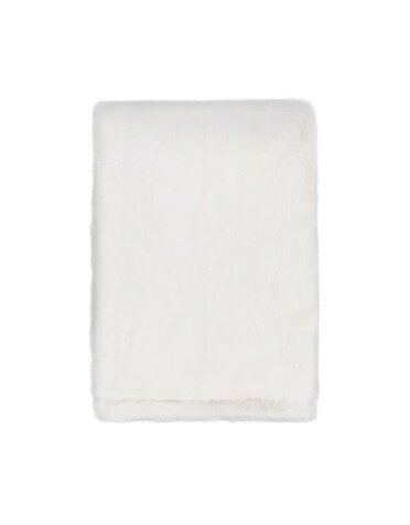 Taiga Faux Fur Throw, Ivory, 50 X 70 in.