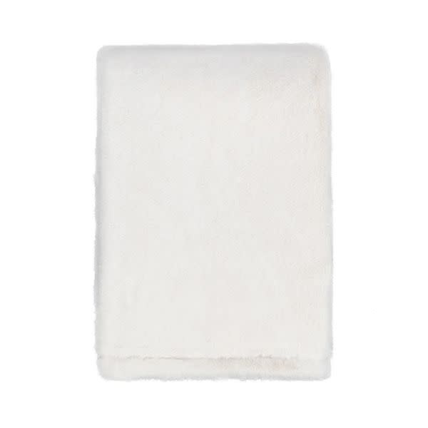 Taiga Faux Fur Throw, Ivory, 50 X 70 in.