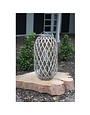 Grey Willow Lantern with Glass, Medium, 24 in.
