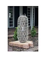 Tall Grey Willow Lantern with Glass, Large, 32 in.
