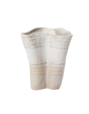 Claribel Vase, Off-White, Short, 10.75 X 6.25 X 8, Decor Available for Local Pick Up