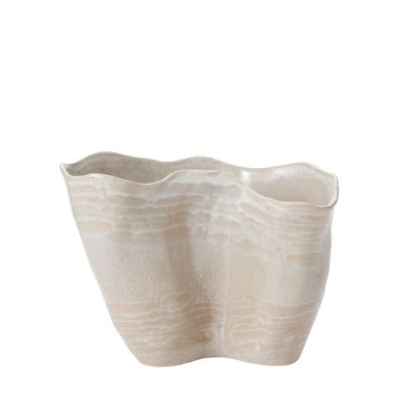Claribel Vase, Off-White, Short, 10.75 X 6.25 X 8