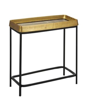 Currey and Co Tanay Brass Side Table 27 X 12 X 28, Furniture Available for Local Delivery or Pick Up