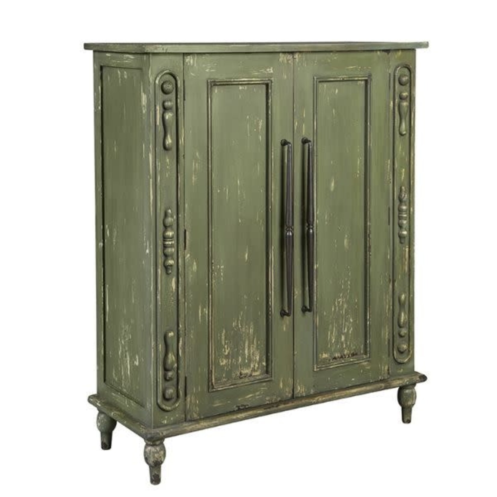 Green Bijou Hall Cabinet, 42 X 16.5 X 54