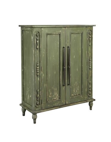 Green Bijou Hall Cabinet, 42 X 16.5 X 54, Furniture Available for Local Delivery or Pick Up