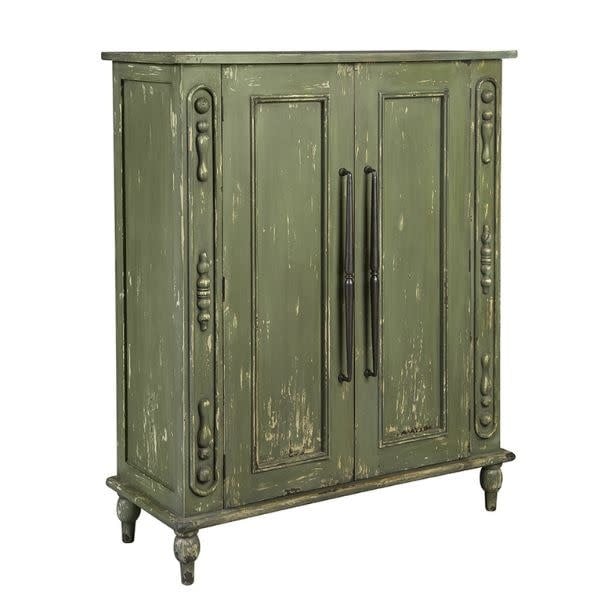 Green Bijou Hall Cabinet, 42 X 16.5 X 54, Furniture Available for Local Delivery or Pick Up