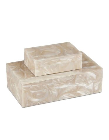 Currey and Co Perlas Swirl Box, Small, 2 X 6 X 4