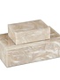 Currey and Co Perlas Swirl Box, Ivory and Natural, Large, 3 X 10.5 X 6
