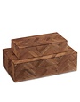 Currey and Co Alfeo Wood Box, Large, 3 X 10.5 X 6