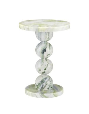 Currey and Co Turner Green Onyx Accent Table, 21 X 21 X 27, Furniture Available for Local Delivery or Pick Up