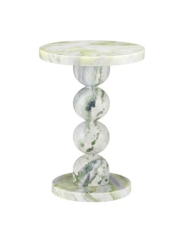 Currey and Co Turner Green Onyx Accent Table, 21 X 21 X 27, Furniture Available for Local Delivery or Pick Up