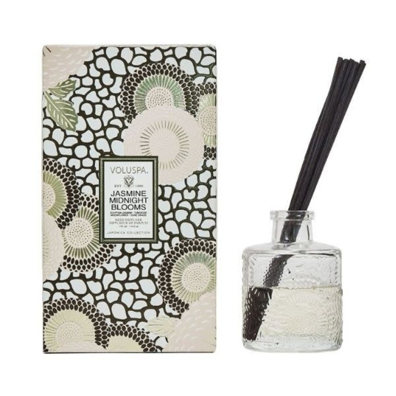 Voluspa Jasmine Midnight Blooms, Reed Diffuser, 3.4 fl oz TESTER