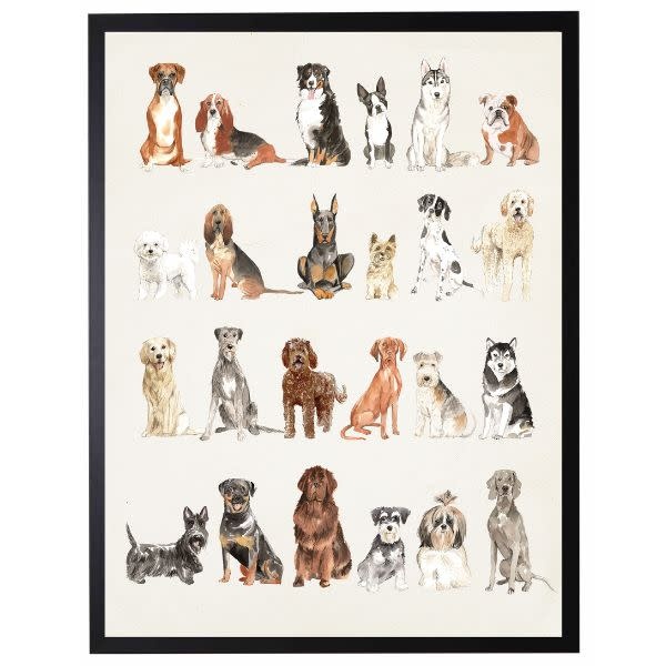 Antique Curiosities Inc Dog Breed Watercolor Artwork, 8 X 10 in.