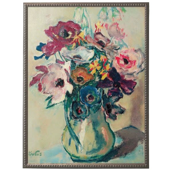 Antique Curiosities Inc Vintage Oil Painting I Artwork, Floral, 16 X 20 in.